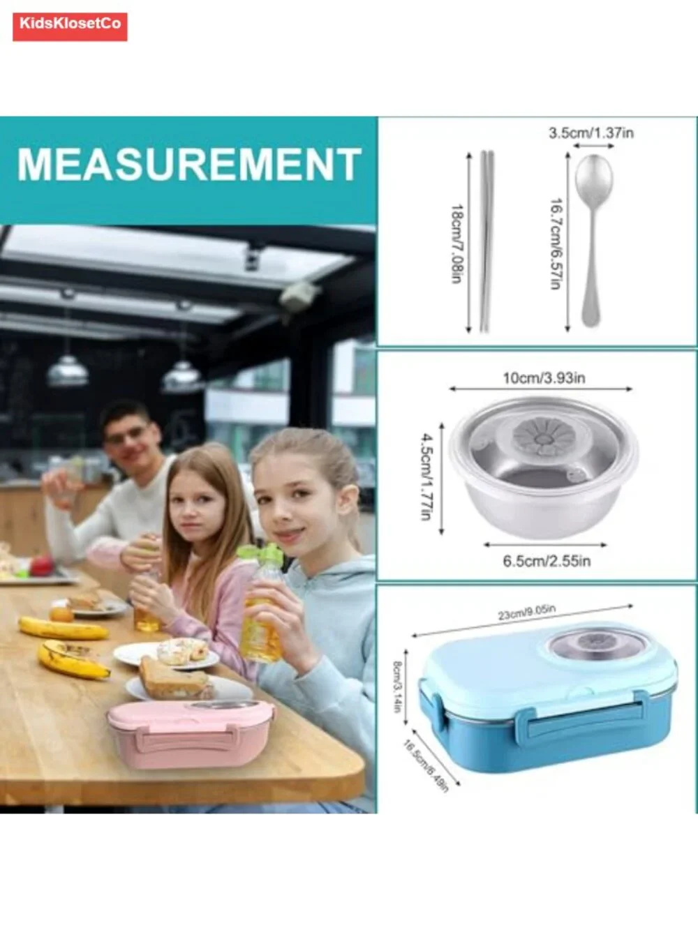 Leakproof Stainless Steel Bento Box Lunch Set with Bag, 3 Compartments, Soup